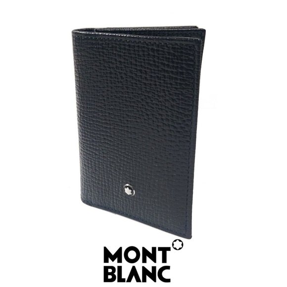 Montblanc 114920 Meisterstück Gomera Black Full Grain Leather Card Holder